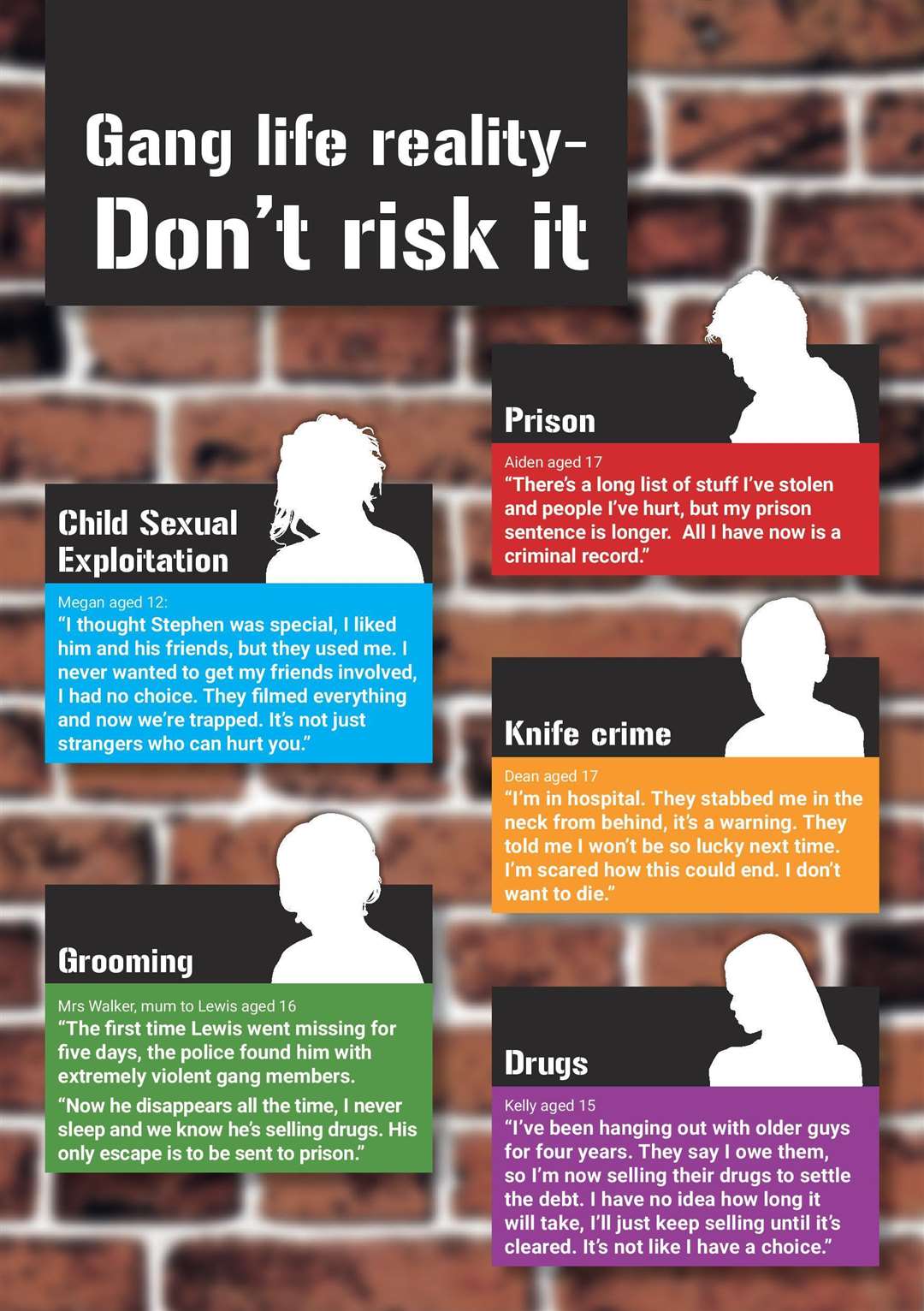 Gang advice leaflet created by Kent Police