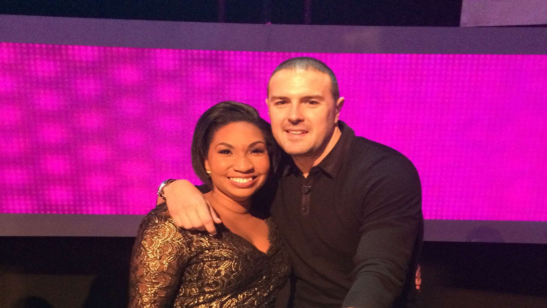Janine Mars on Take Me Out with presenter Paddy McGuinness.