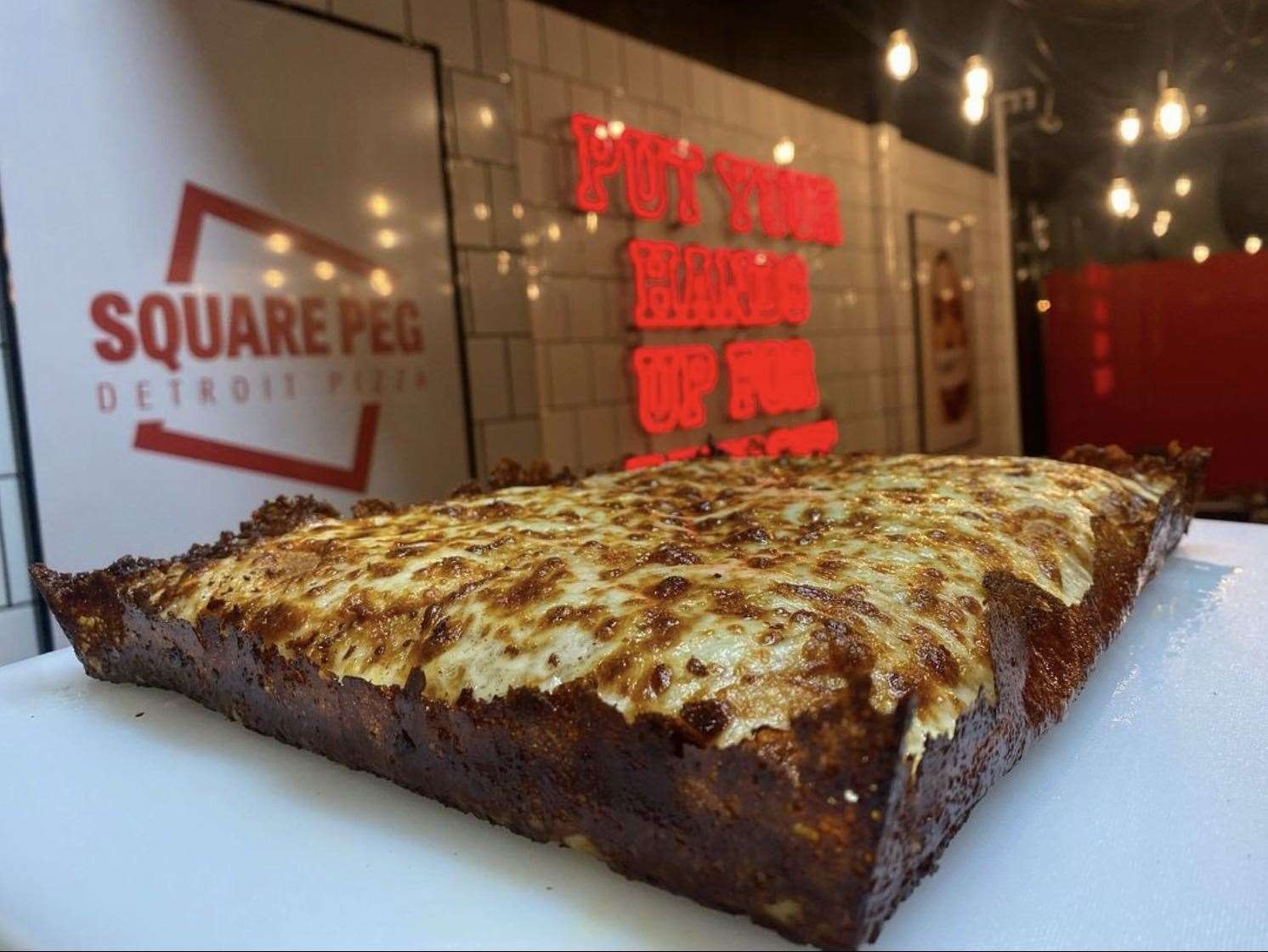 A new Detroit-style pizza restaurant is set to open in Canterbury. Picture:@squarepegpizza/instagram