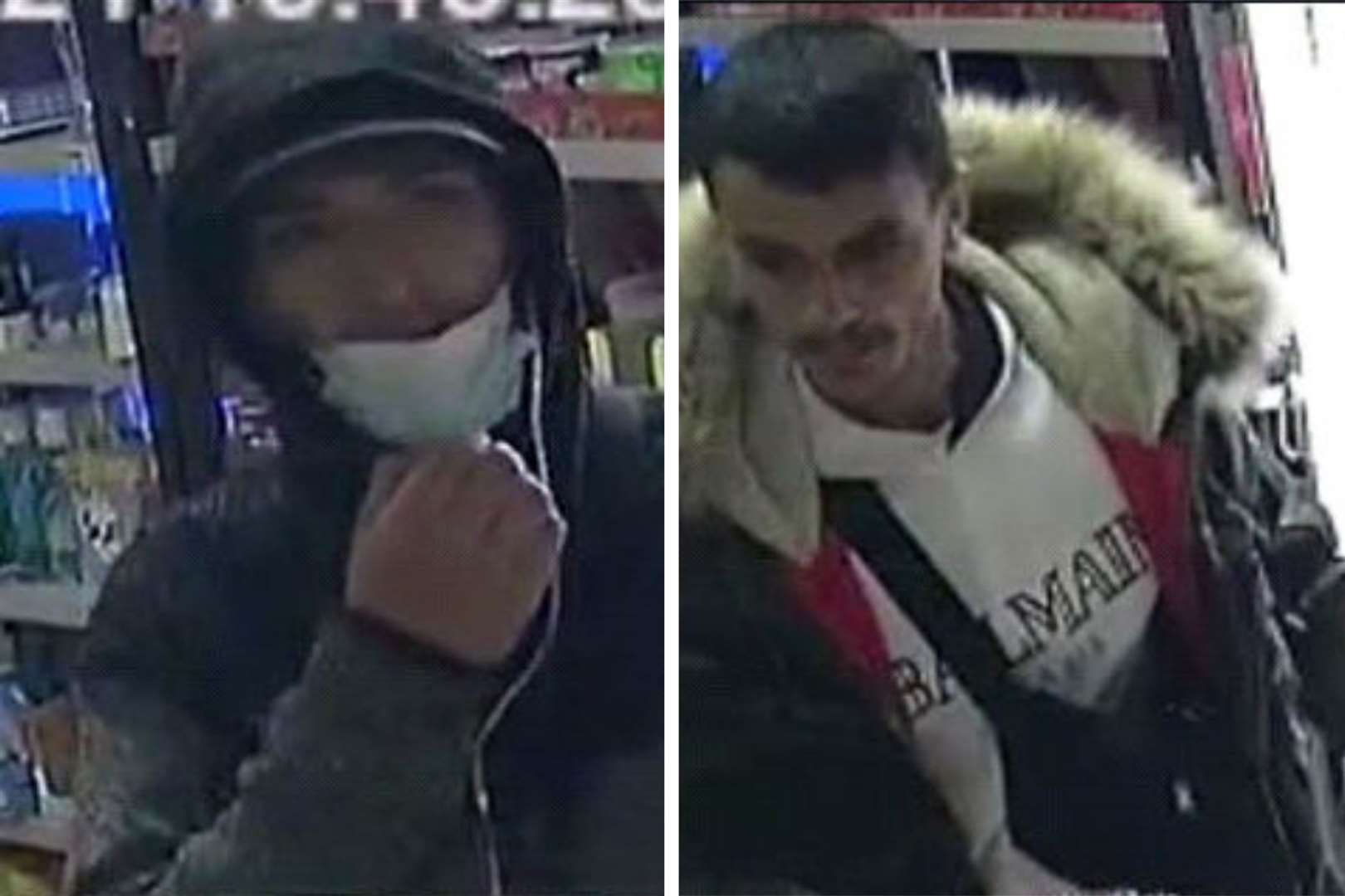 Police want to talk to these two men. Photo: Kent Police
