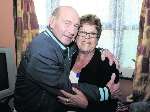 Peter Fox hugs his long lost half-sister Patricia Bell