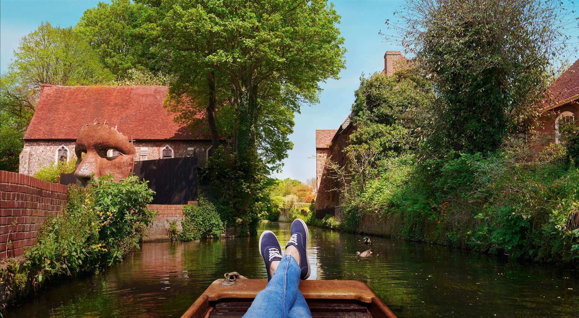 Canterbury punts pictured on a Visit Kent tourism poster