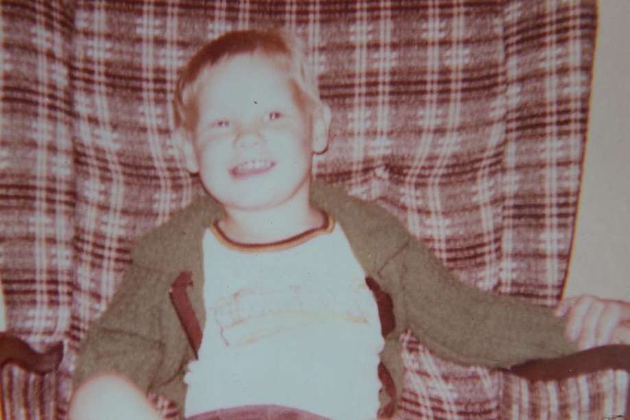 Wayne Allingham, pictured aged 4, used to drag himself around as a child