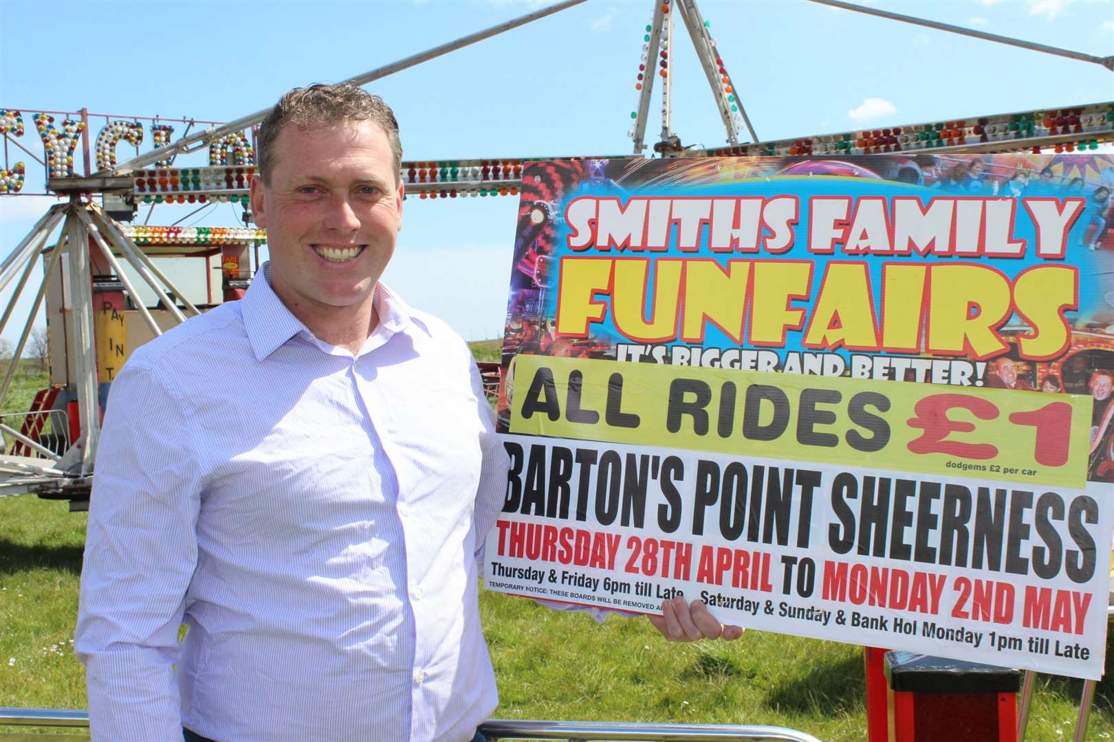 Carlos Christian of Smiths Family Funfairs pictured at Barton's Point Coastal Park, Sheerness