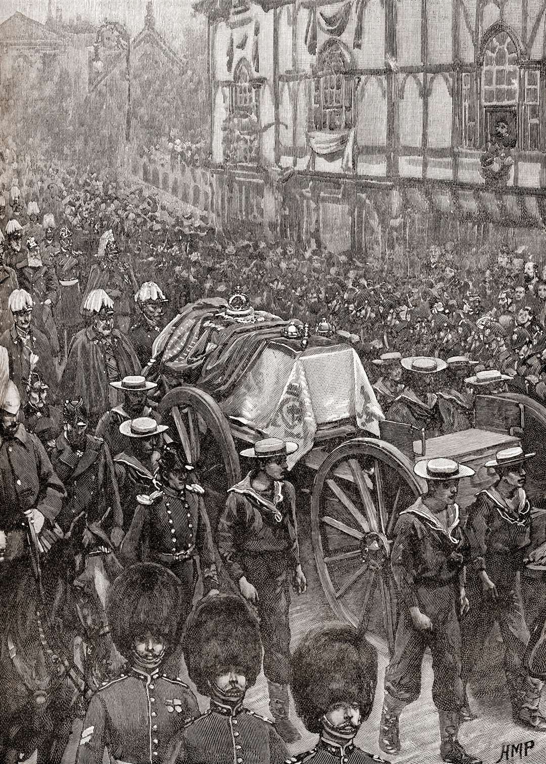 The funeral procession of Queen Victoria (Classic Image/Alamy Stock Photo/PA)