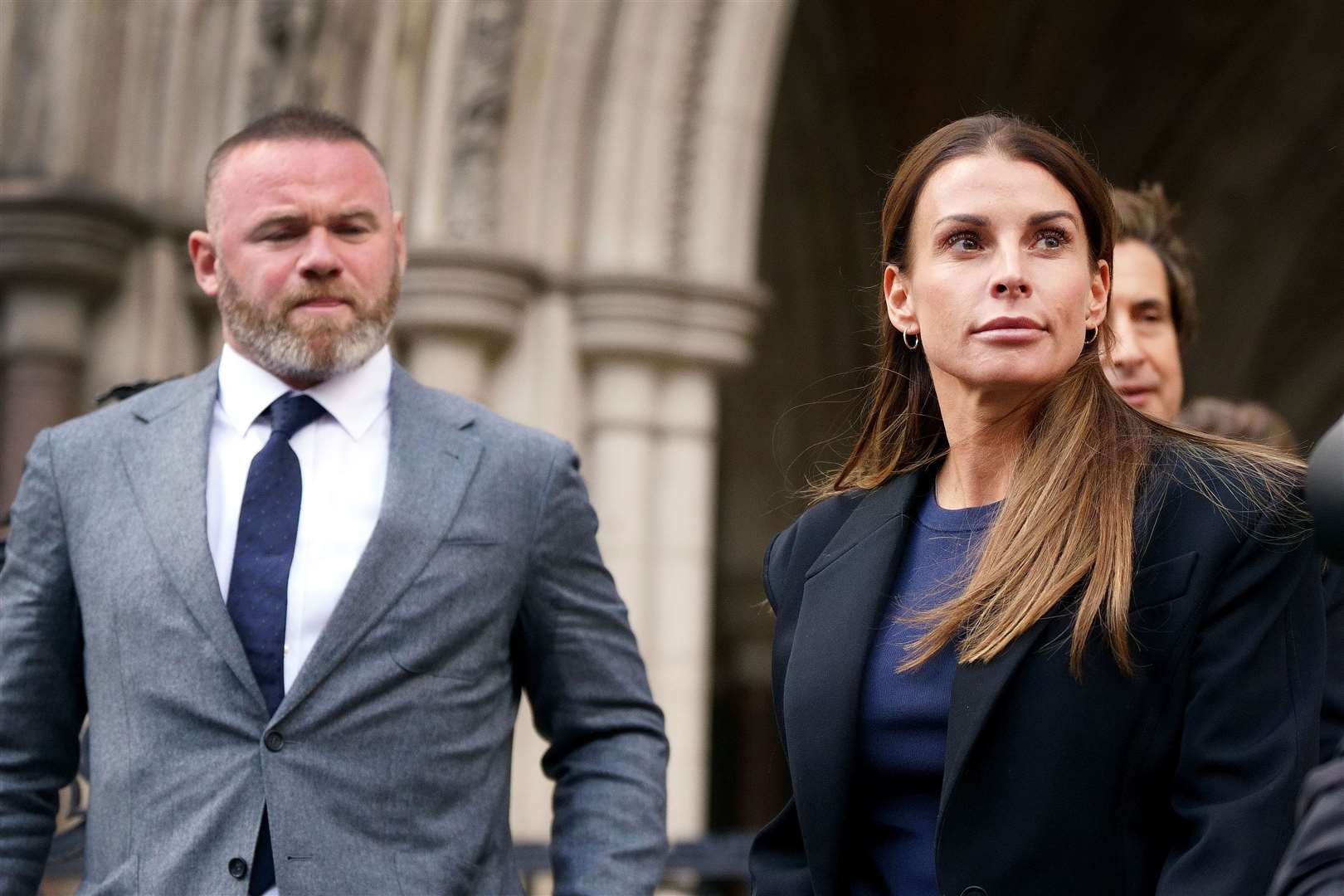 Wayne and Coleen Rooney will both give evidence later in the case (Victoria Jones/PA)