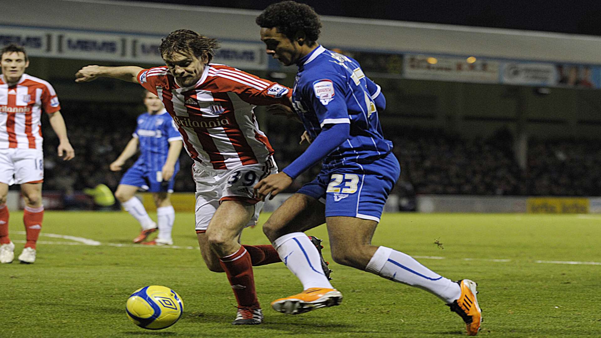 Stefan Payne in action for Gillingham in the FA Cup third round clash against Stoke City in 2012. Picture: Barry Goodwin