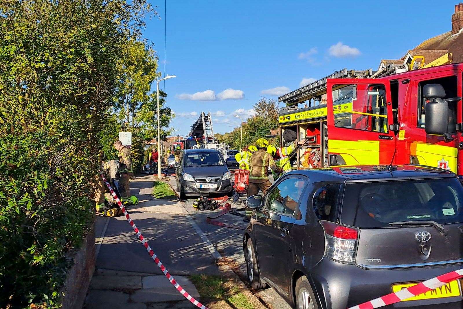 Firefighters were called to a bungalow fire in Mickleburgh Avenue, Herne Bay