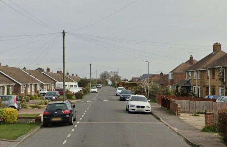 A motorist was attacked by another driver in a road rage incident in Courtenay Road, Dunkirk, near Faversham. Picture: Google