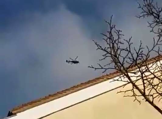 A helicopter was seen hovering over Sevenoaks. Picture: Peter Fleming