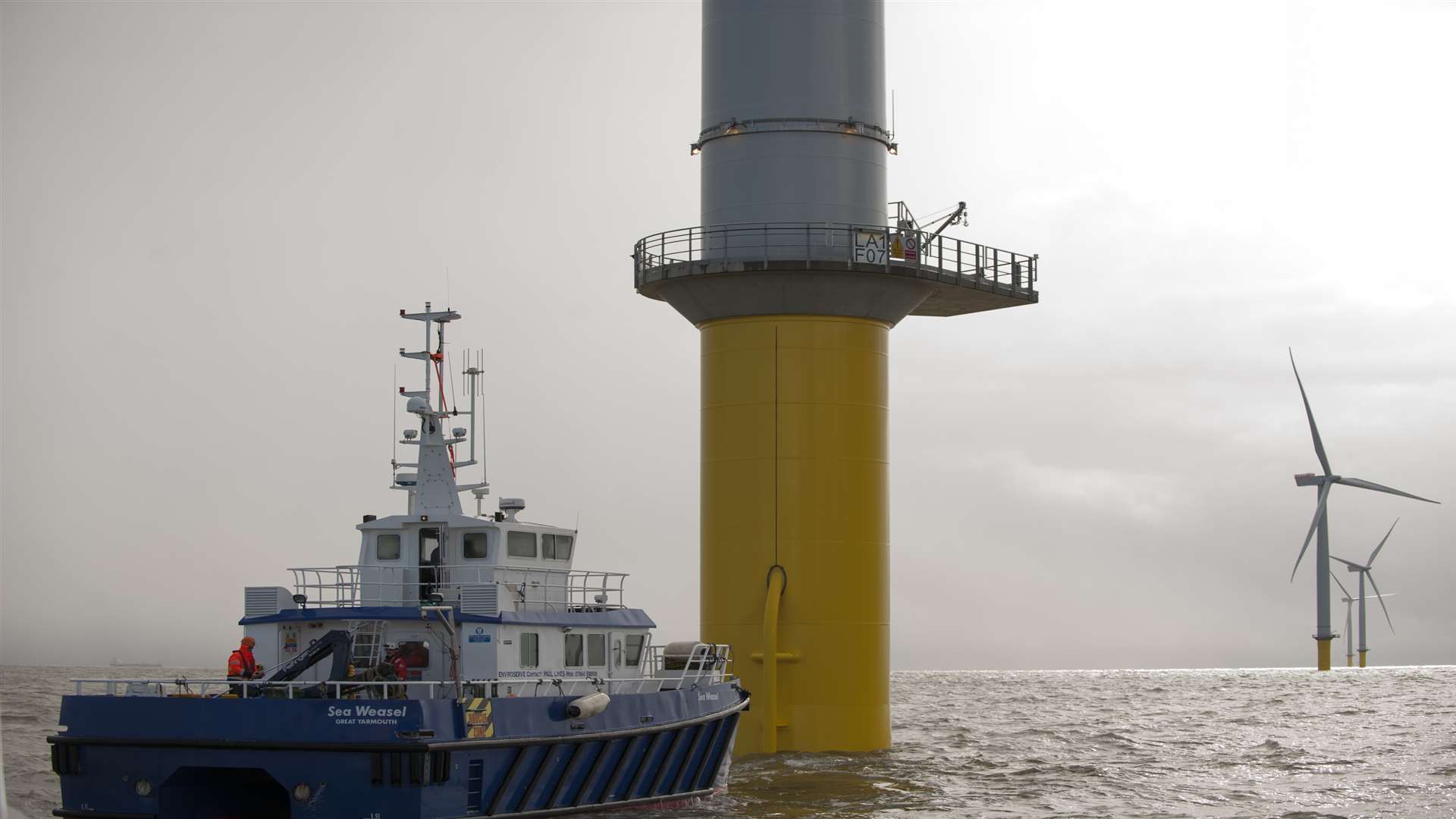 Ships servicing the London Array wind farm in the Thames Estuary operate out of Ramsgate