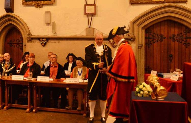 Cllr Cowan during the mayor making ceremony. Picture courtesy of Dover Town Council