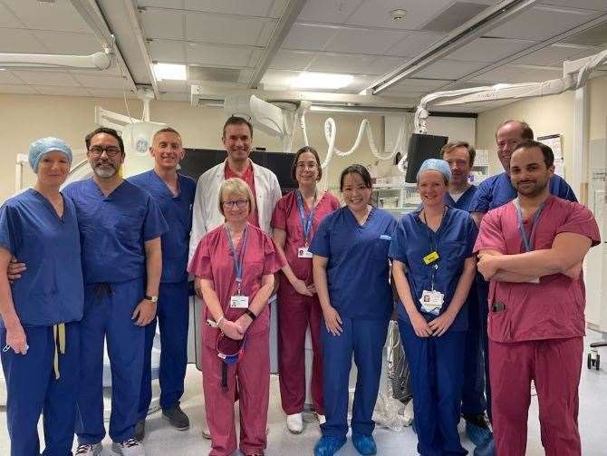 The team at Guys and St Thomas's who completed Mr Kiln's surgery. Picture: NHS