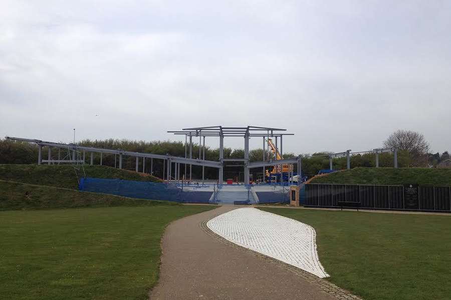 A long shot of the new Battle of Britain wing structure