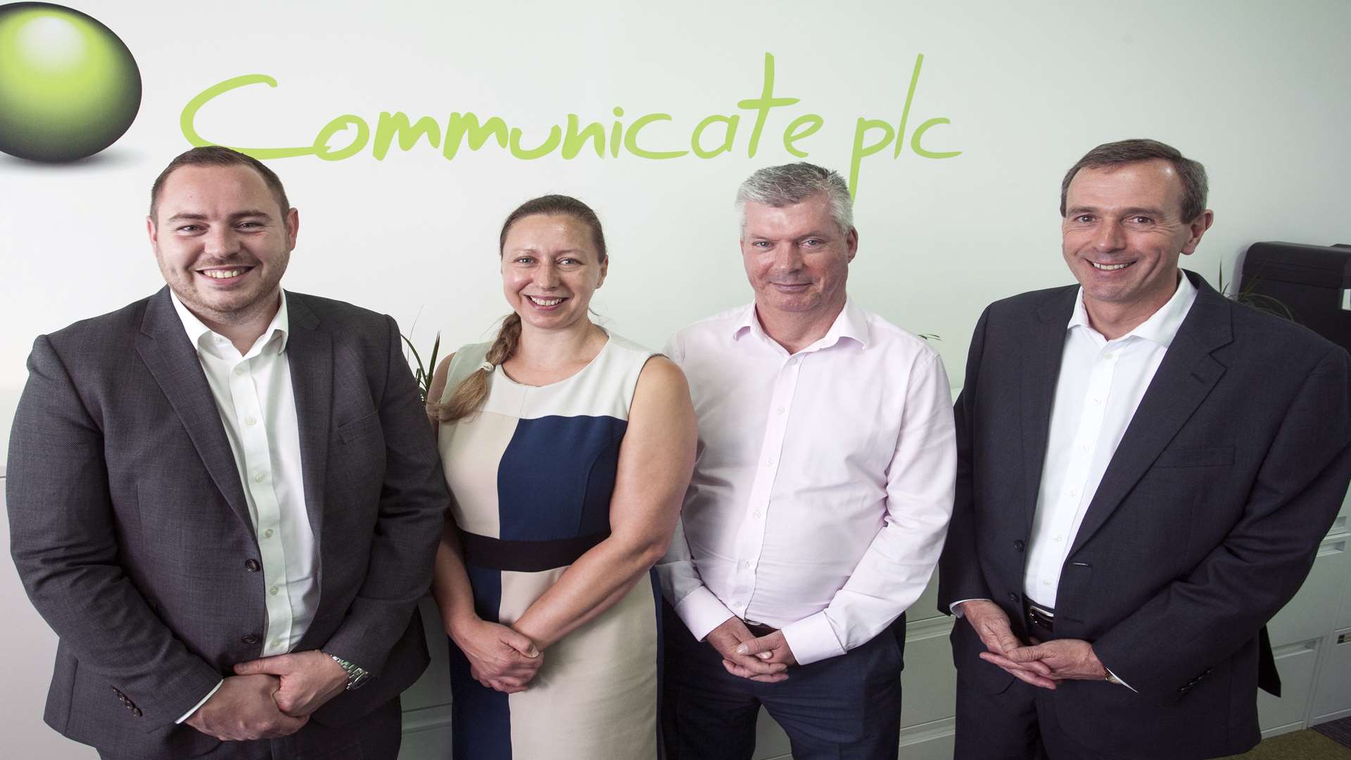 From left, Oliver Stell, Emily Bentley, Tony Snaith and John Toal of Communicate Technology