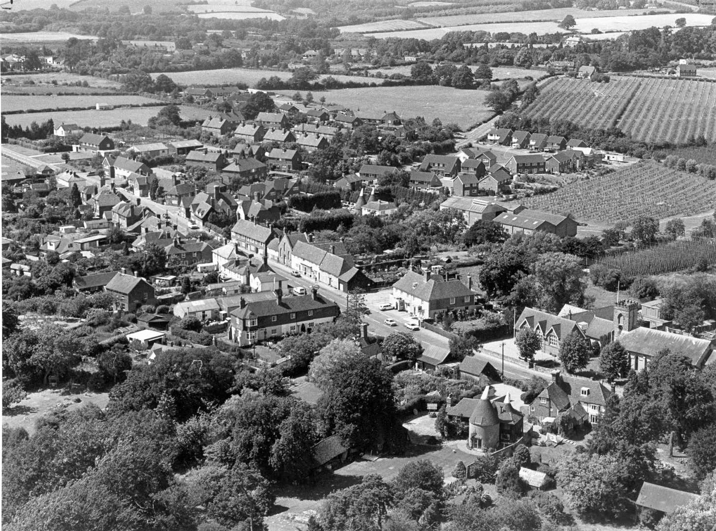 Sissinghurst from above in 1978