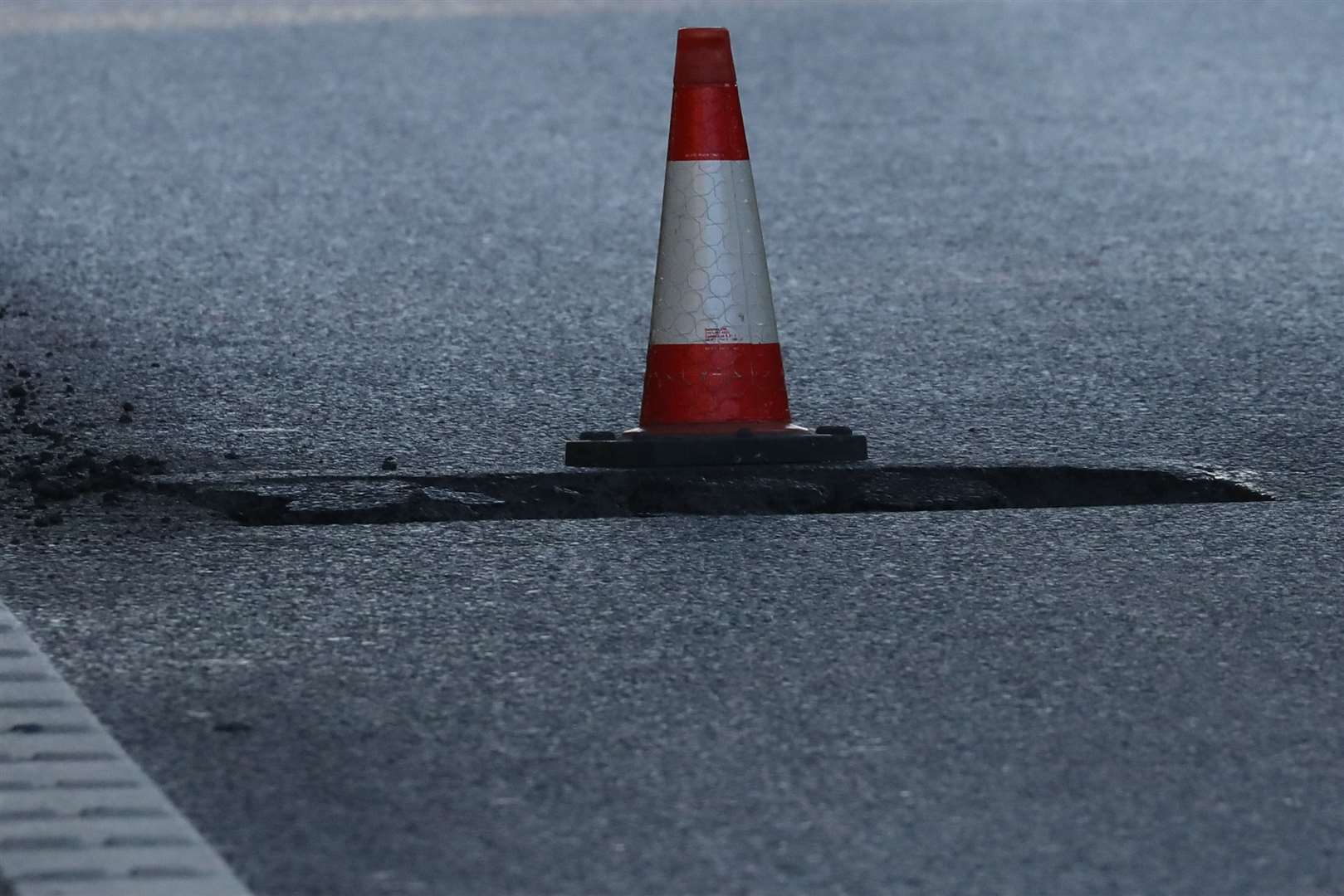 A pothole has appeared on the A2 near Canterbury. Picture: UKNiP