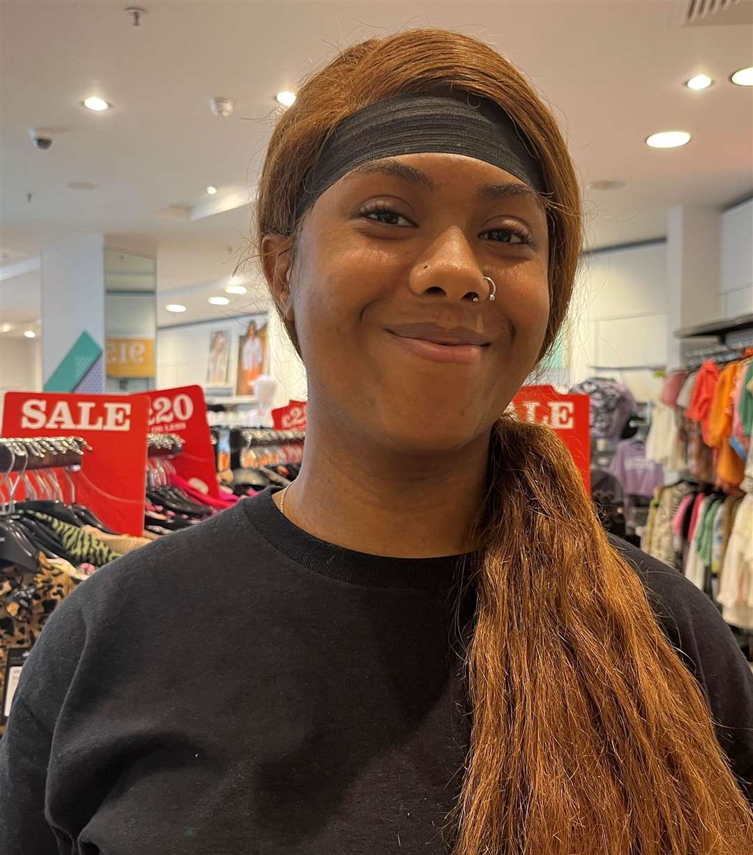 Shop worker India Smith, 19,