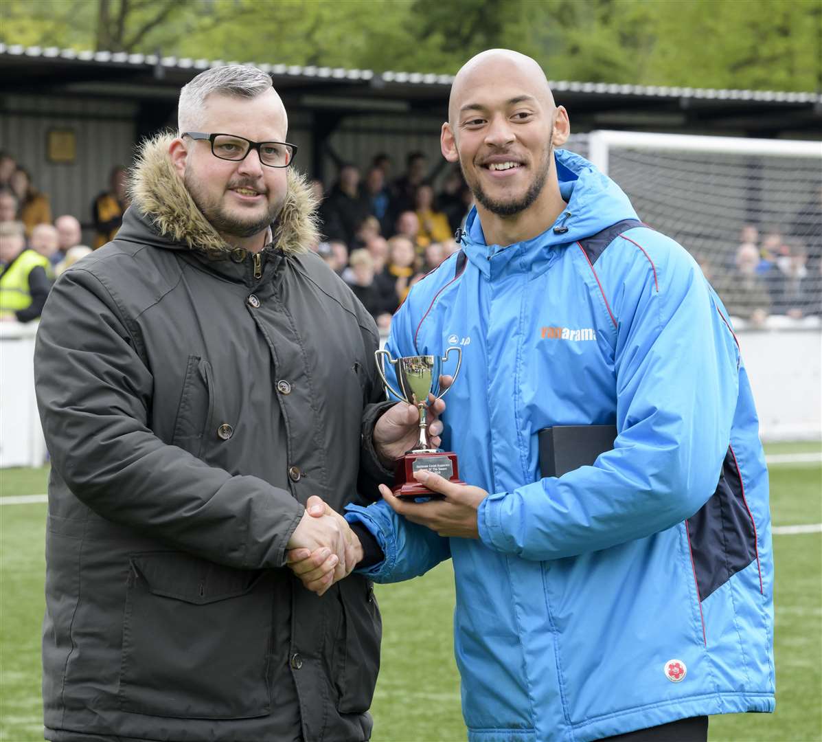 Alex Finney receives the supporters' player-of-the-year award Picture: Andy Payton
