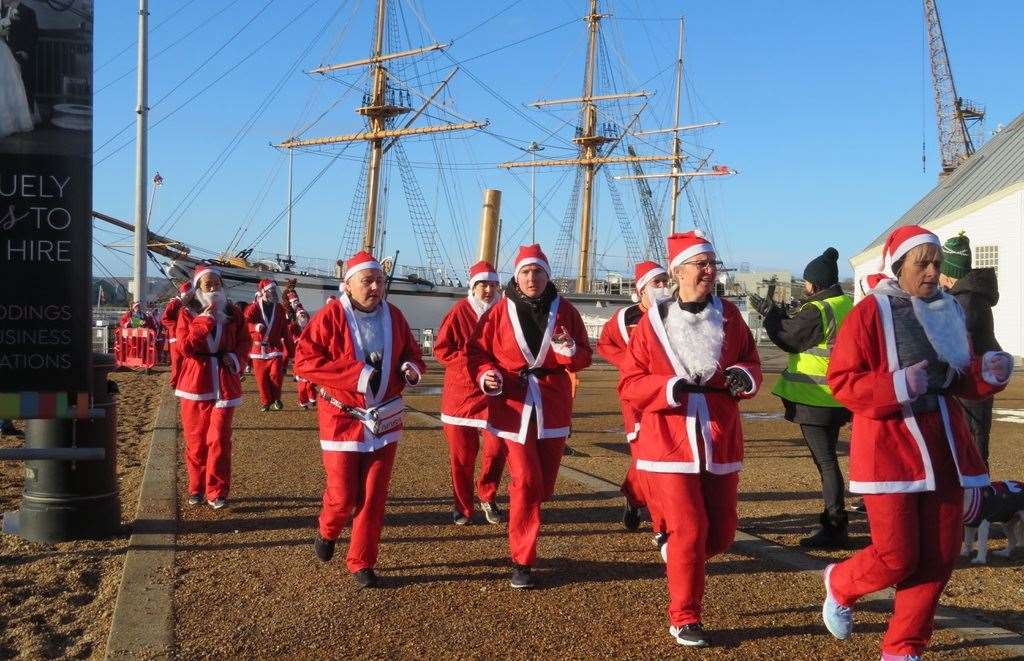 The Santa Fun Run returns to the Historic Dockyard Chatham this Christmas. Picture: Medway Rotary Club