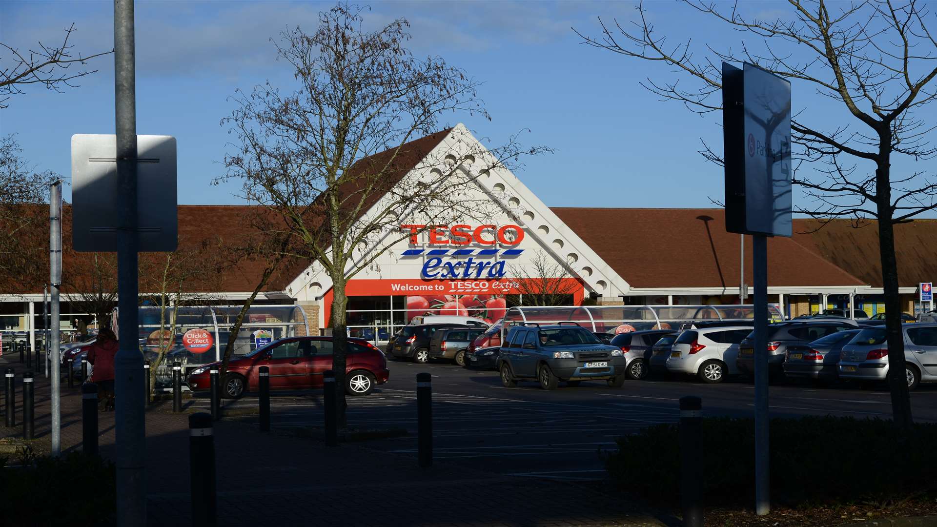 The Tesco Extra store in Moatfield Meadow, Park Farm, Ashford.