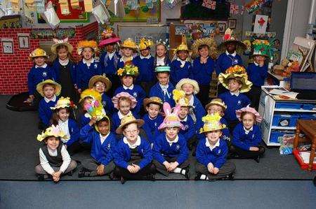Annual Easter bonnet parade at Bobbing Primary School
