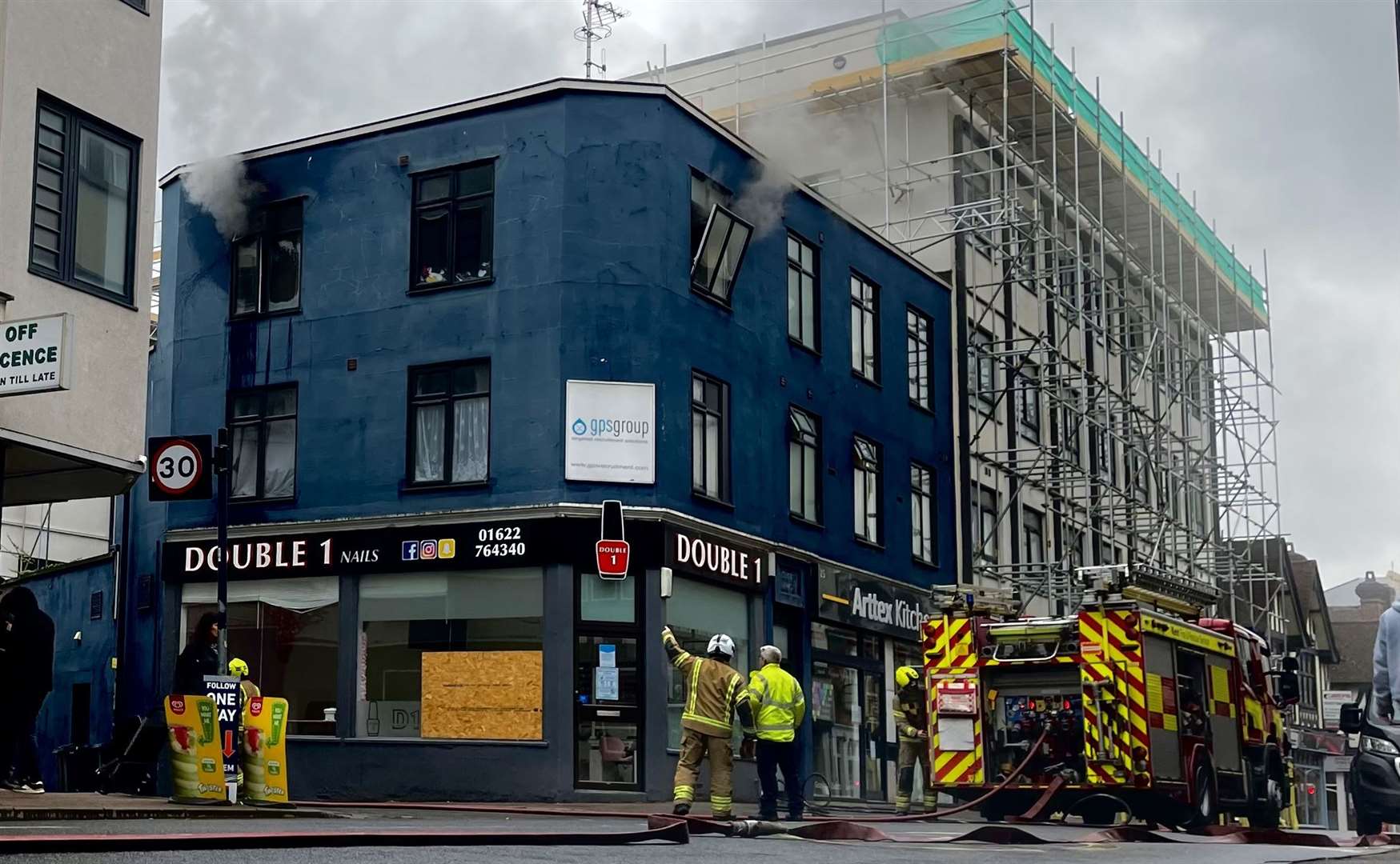 A fire broke out on the second floor. Picture: Ian Chadwick