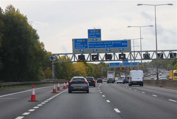Two women died in a horror crash on the M20 near West Kingsdown. Picture: UKNIP