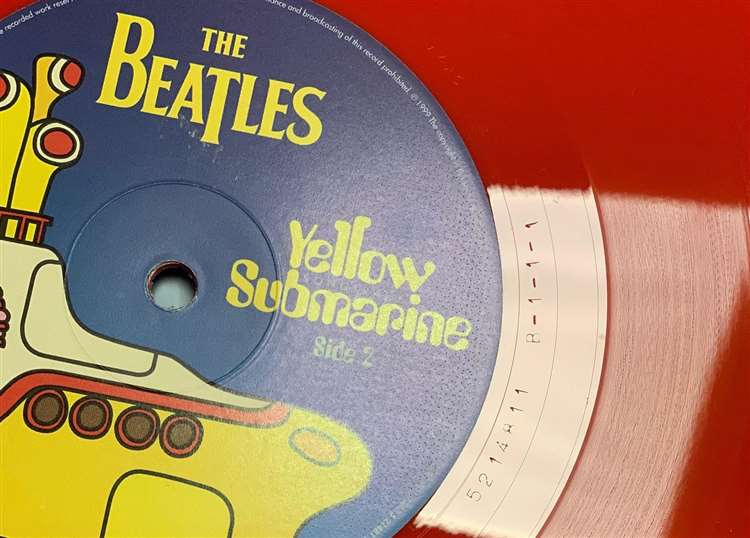 One of just three red vinyl versions of the Beatles' Yellow Submarine. Picture Julian Thomas/EIL.com