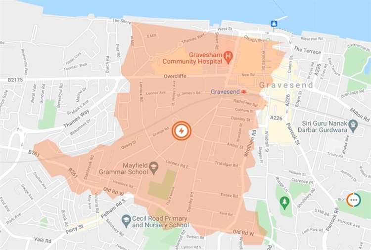 Power cut in Gravesend hits town centre