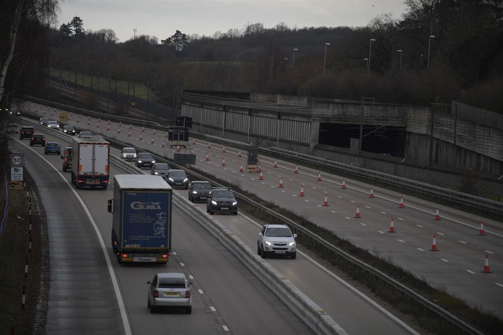 The M20 is to be closed to London bound traffic overnight. Picture: Barry Goodwin