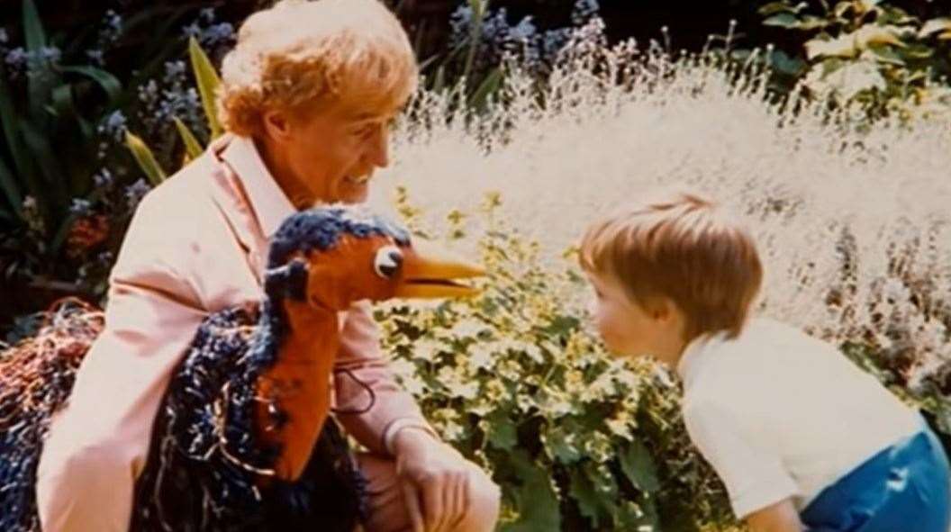 Princess Diana invited Rod Hull to perform at Kensington House for Prince William's fourth birthday party. Picture: Rod Hull: A Bird in the Hand/Channel 4