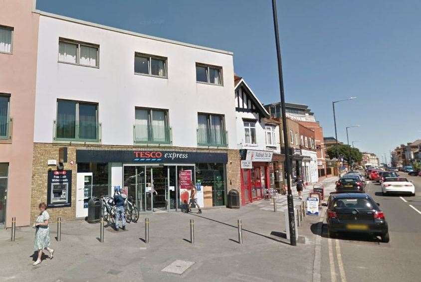 The fire happened at Tesco Express. Picture: Google Street View (7763412)