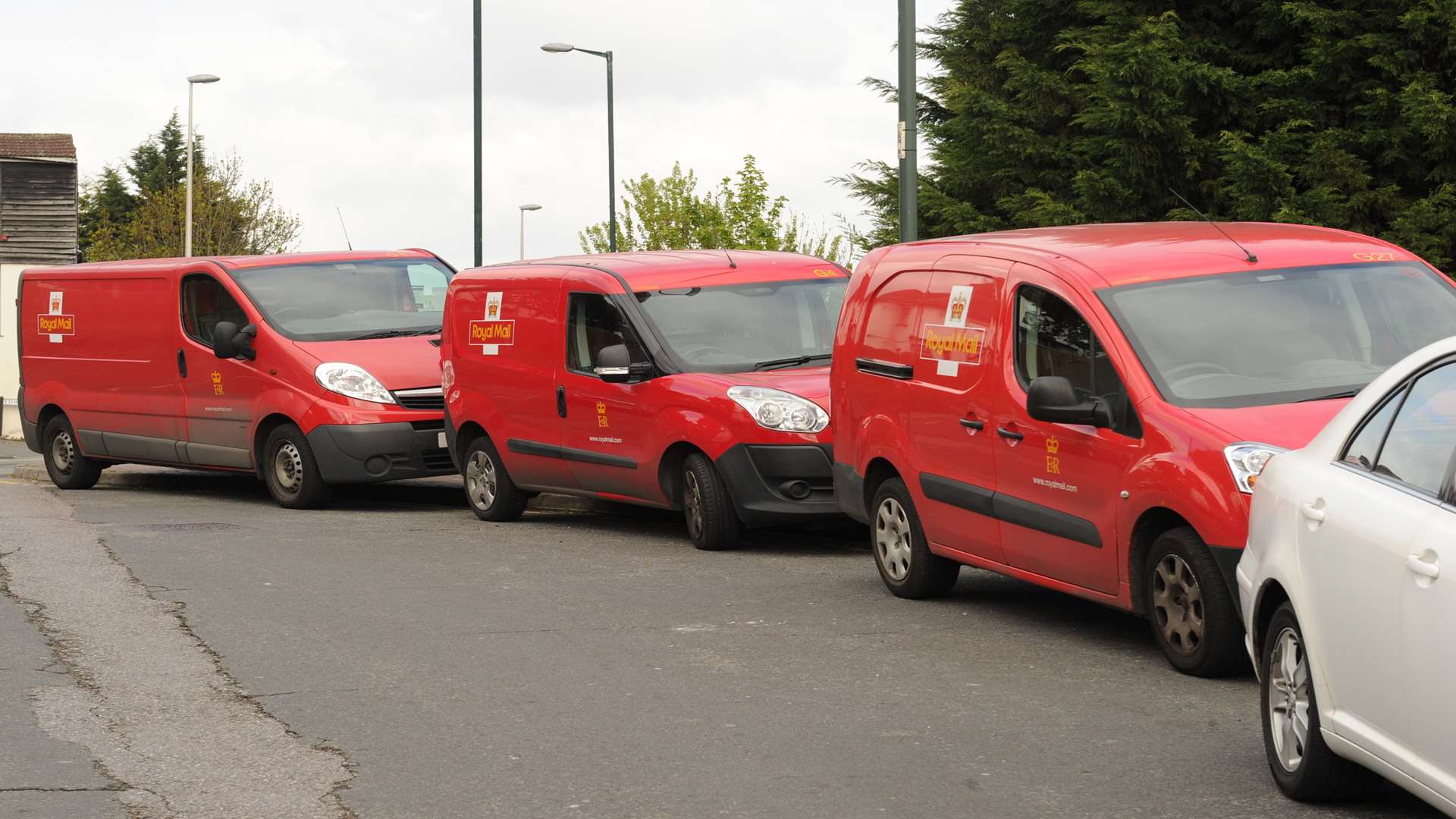 Colleagues followed the funeral procession in their Royal Mail vans