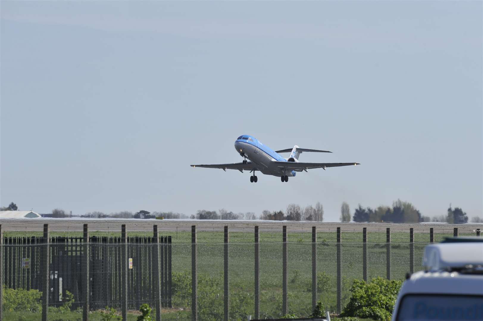 The last passenger flight from Manston airport takes off in 2014. Picture: Tony Flashman
