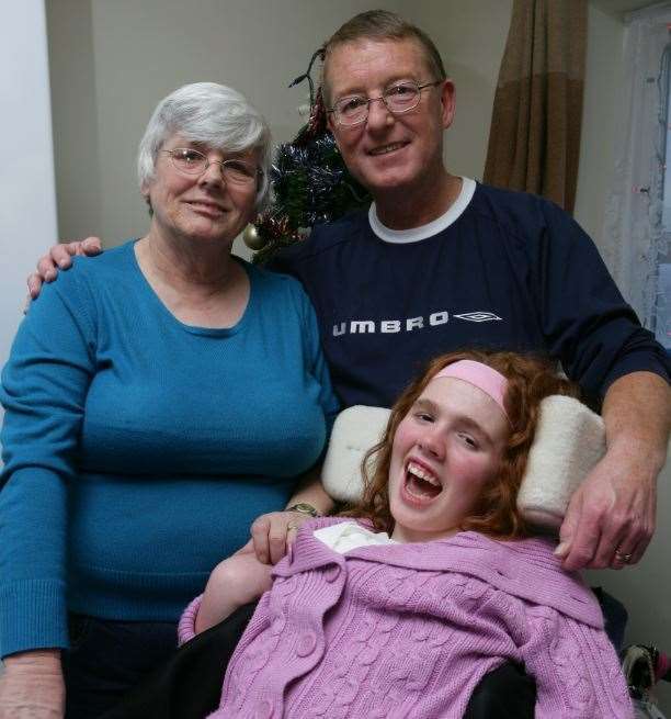 Rose with her grandparents Margaret and Steven Scorah in 2010. Picture: Martin Apps (13980394)