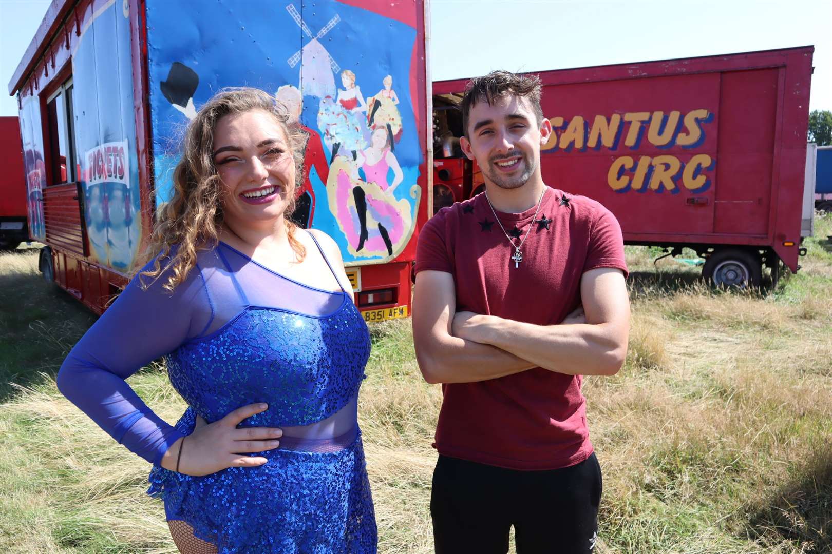 Brother and sister Ruby and Lucien Santus prepare to get Santus Circus back on the road after the coronavirus lockdown