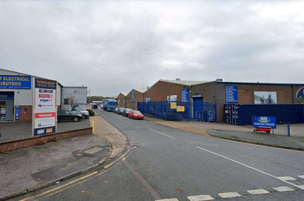 The incident took place in Canterbury's Wincheap industrial estate. Picture: Google