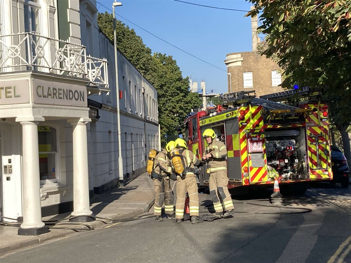 Fire crews were at the scene. Picture: Declan Gormley