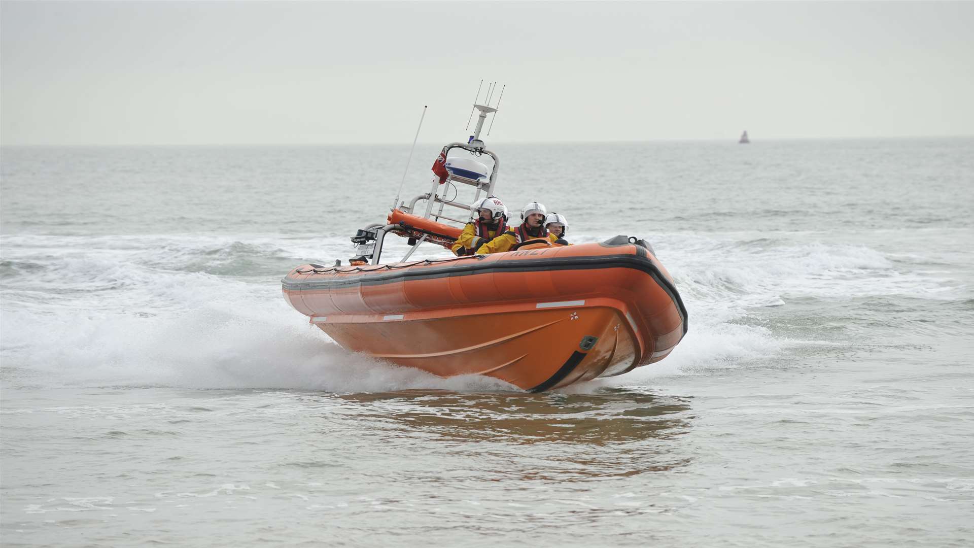 Walmer lifeboat in action. Stock Image.