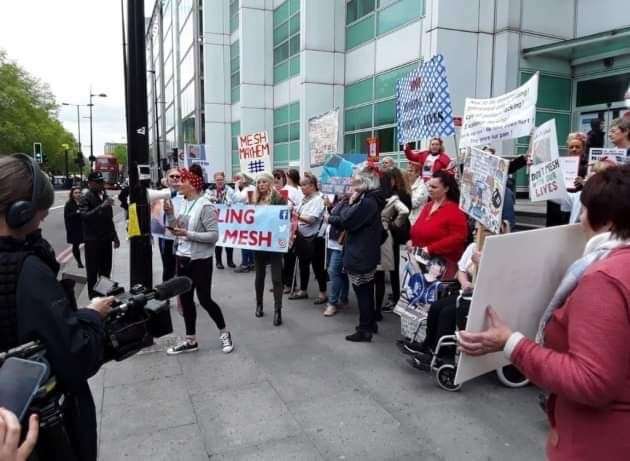 Suzanne has taken part in London rallies to highlight the Sling the Mesh campaign