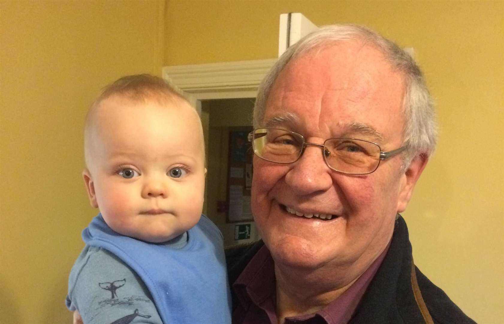 Graham Coldman with his grandson, George