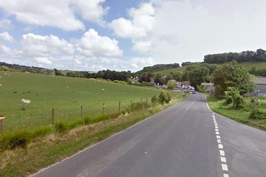 A motorcyclist was injured after the crash in Lydden Hill.