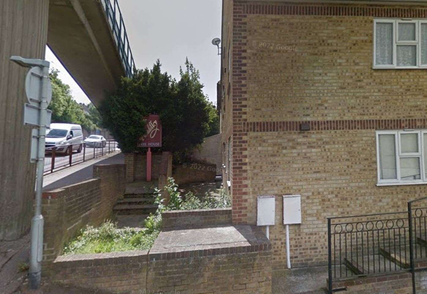 The pub sign still remains outside the new flats. Picture: Google Street View
