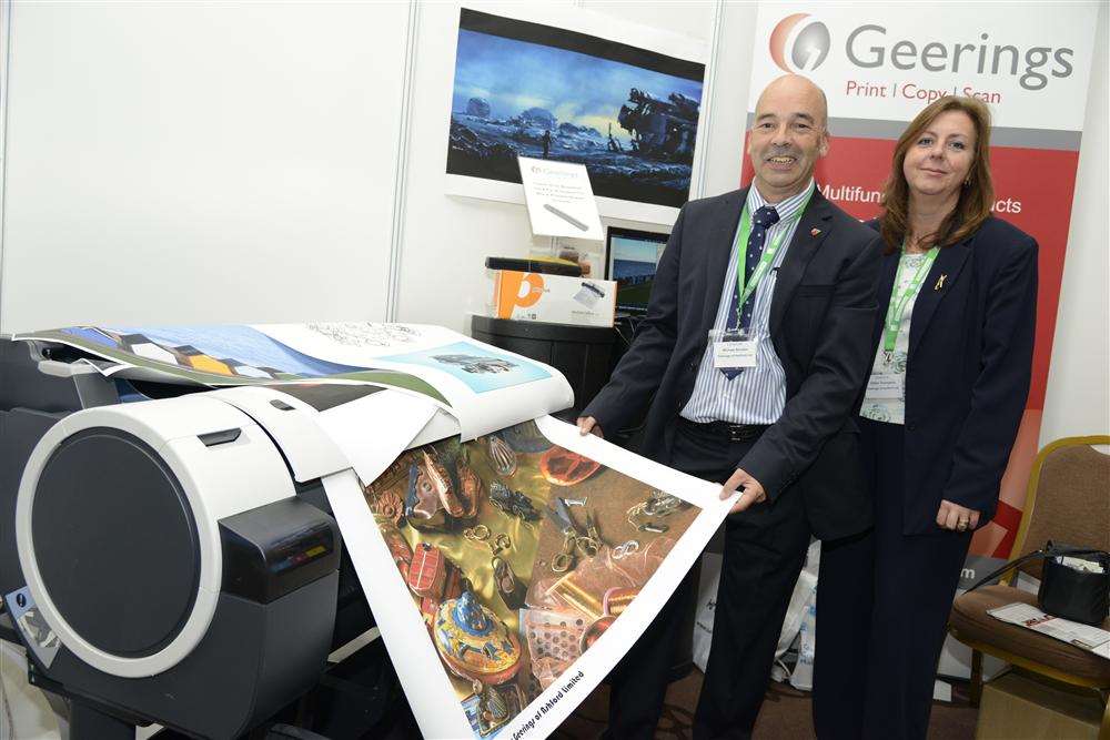Michael Smoker and Gillian Thompson of Geerings at the Kent Construction Expo