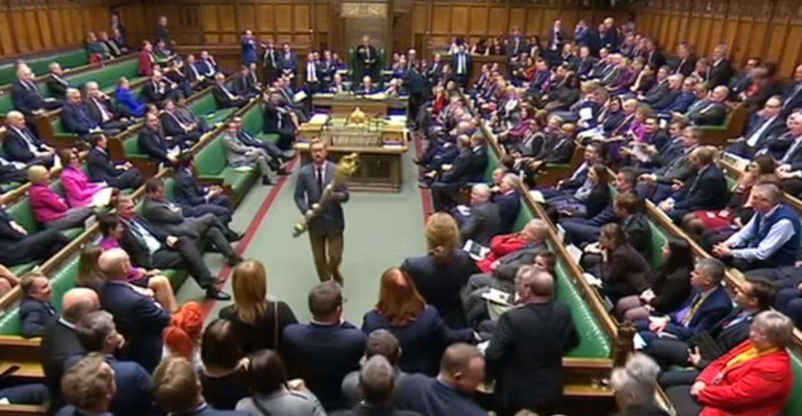 Macegate: Labour MP Lloyd Russell-Moyle takes the ceremonial Mace from the House of Commons (6050648)