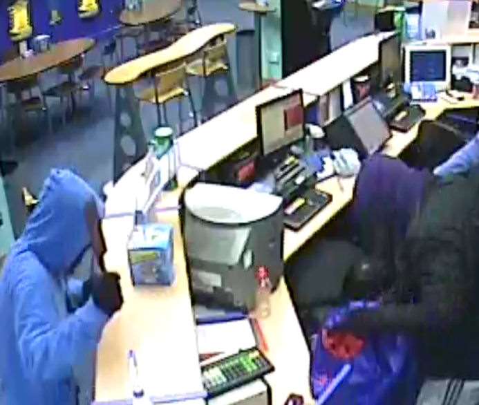 A CCTV still from one of the robberies