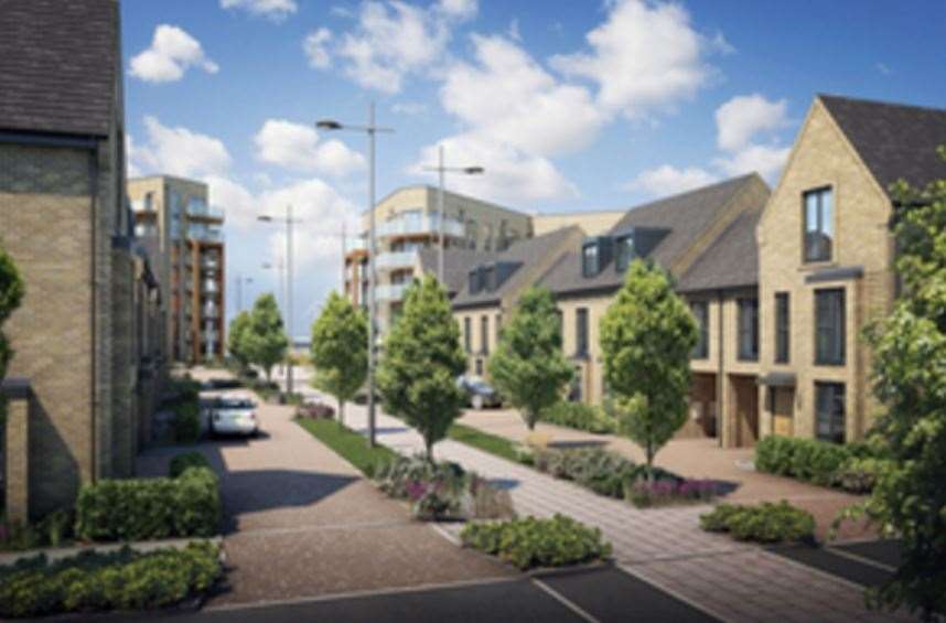 An artist's impression of how the houses developed by Keepmoat Homes will look. Picture: Homes England (13037810)