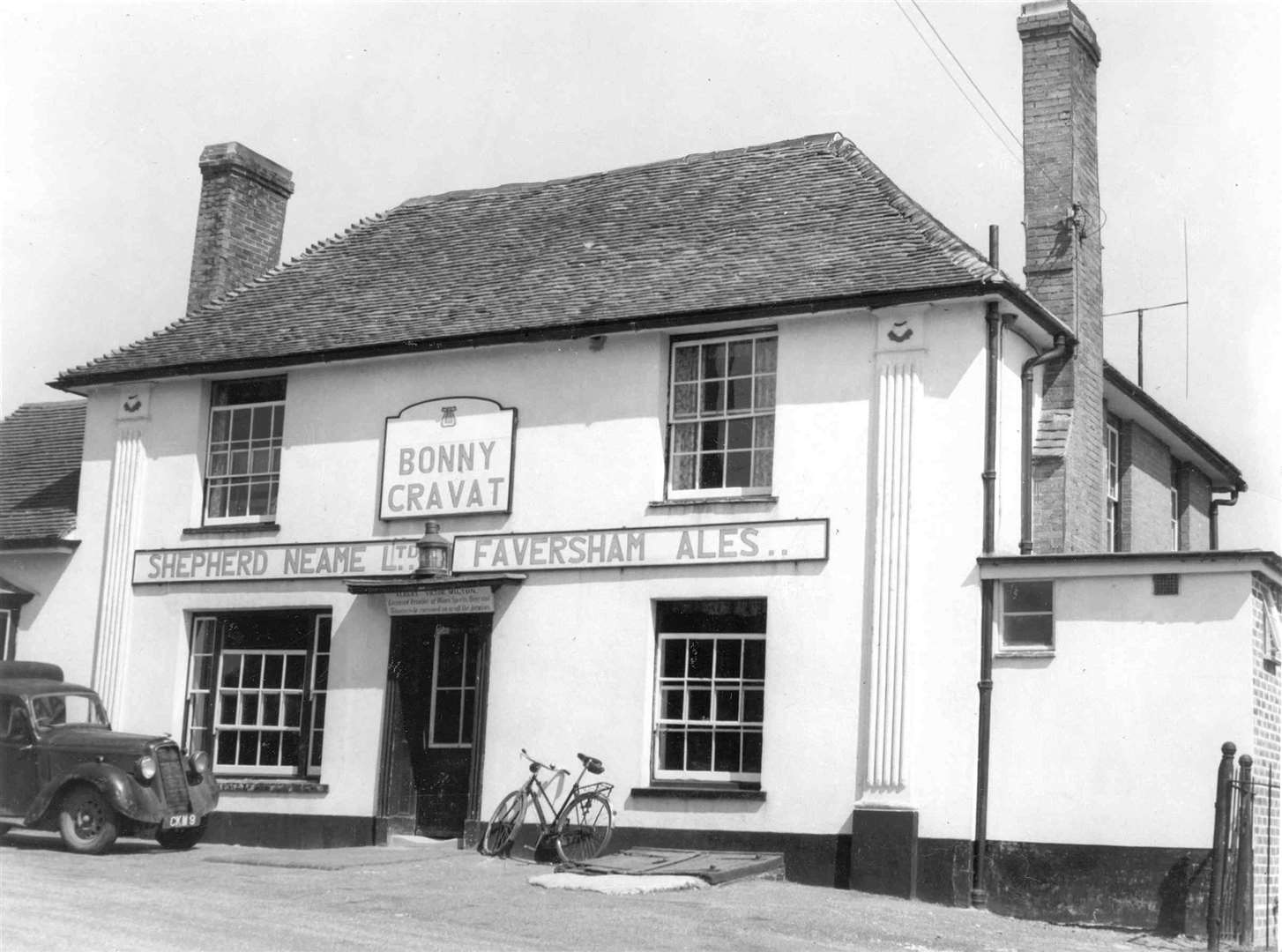 An undated picture of the Bonny Cravat in Woodchurch, Kent. The pub is said to take its name from a group of French sailors which used La Bonne Curvette and traded with local smugglers