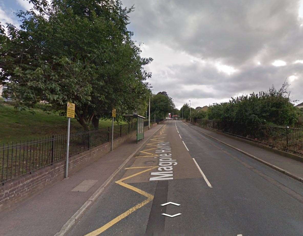 Offensive messages appeared on Magpie Hall Road, Chatham. Photo: Google